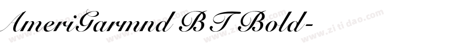 AmeriGarmnd BT Bold字体转换